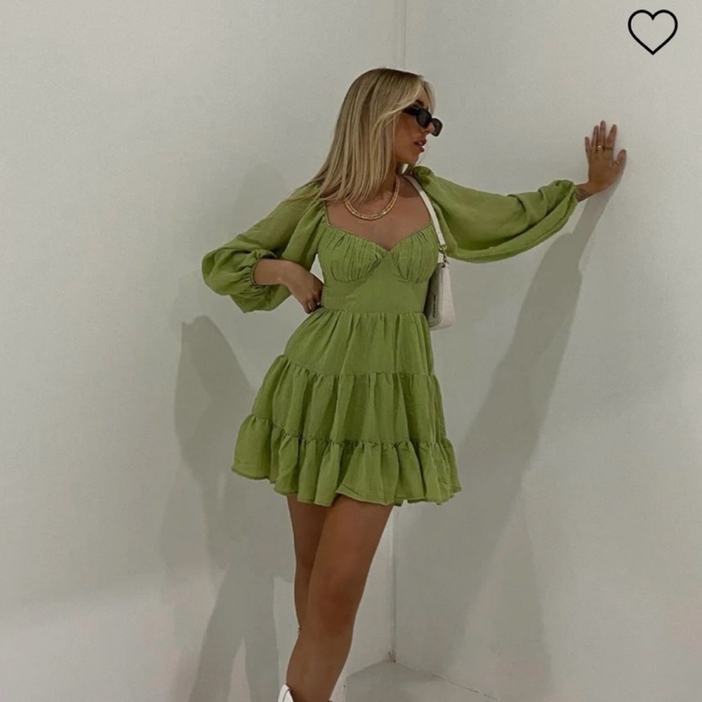 Princess Polly Light Green Dress with Tie Back